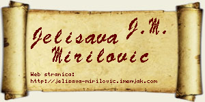 Jelisava Mirilović vizit kartica